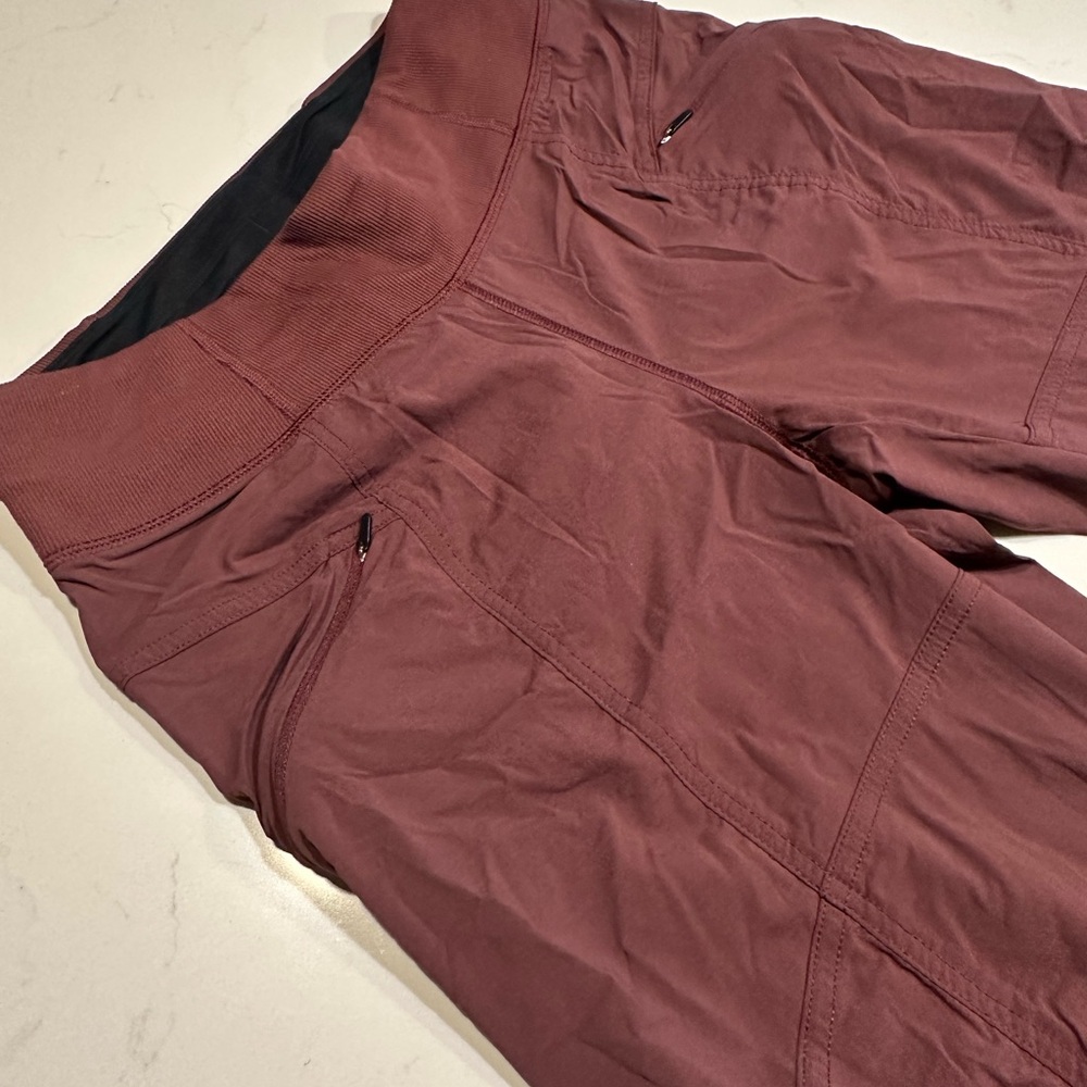 Prana Women's Koen straight leg Pants xs long, BURGANDY color - Picture 4 of 6